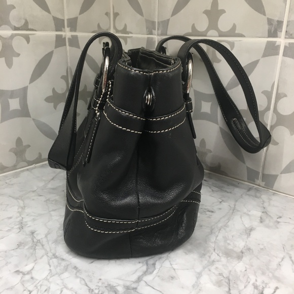 Coach #F10911 Satchel Handbag, Black w/Nickel - Picture 2 of 7